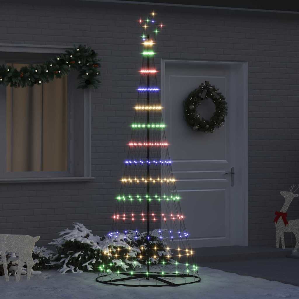 LED Christmas Tree Multicolour 100 x 100 x 250 cm Metal